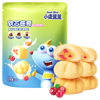 小鹿蓝蓝 磨牙零食 儿童饼干  软心曲奇牛奶蔓越莓味/80g