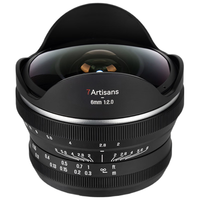 七工匠松下奥林巴斯m43卡口黑色 6mm f2 220°半画幅 超广角 对角线鱼眼镜头 风景星空
