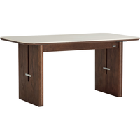 林氏家居岩板餐桌家用长方形岩板餐桌复古风饭桌YZ2R