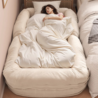 今日必买：SAMEDREAM 人类狗窝懒人沙发 可躺可睡午休可折叠卧室小沙发榻榻米沙发床