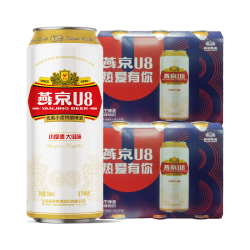 燕京啤酒 优爽小度特酿啤酒 500ml*3罐*2件装