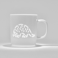 無印良品 MUJI 玲珑瓷 马克杯 水杯杯子陶瓷杯咖啡杯茶杯 530ml