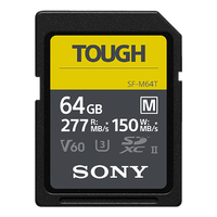 索尼（SONY)内存卡sd卡 a7r2 A7m3  A7C A7M4A9M2微单相机三防存储卡 索尼三防卡64G 277MB/S SD卡适用于 索尼A7C A1 a7s ZV1