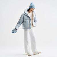 值友专享、保暖服饰：特步 女款连帽羽绒服