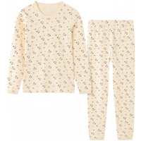 红豆儿童纯棉秋衣秋裤套装男女中大童薄款秋冬保暖内衣A类全棉棉毛衫 H4M1028白色 150