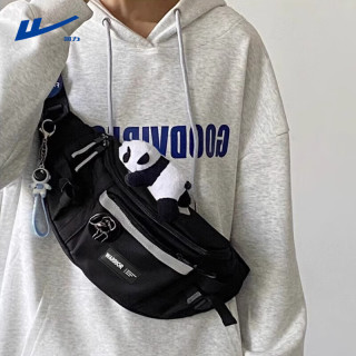 移动端、京东百亿补贴：回力 男士胸包斜挎包 潮流街拍运动腰包