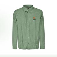 KENZO 字母花卉刺绣翻领单排扣长袖衬衫 男款