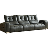 儒黛真皮沙发上春山法式中古风电动智能功能客厅小户型一字型直排意式 左电动-2.65米-可视面真皮 V-max（摔纹皮1.4-1.6mm）