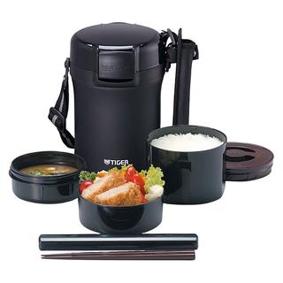 虎牌保险柜 Tiger safe LWU-A172KM 不锈钢保温饭盒 黑色 1.7L 3层