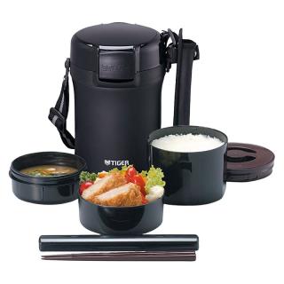  虎牌保险柜 Tiger safe LWU-A172KM 不锈钢保温饭盒 黑色 1.7L 3层