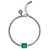 海盗船 手链 女S925银绿色极光银手链