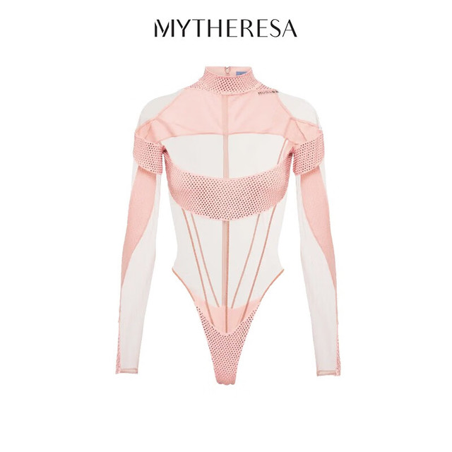 Mugler 女士拼接连体紧身衣 P00683016