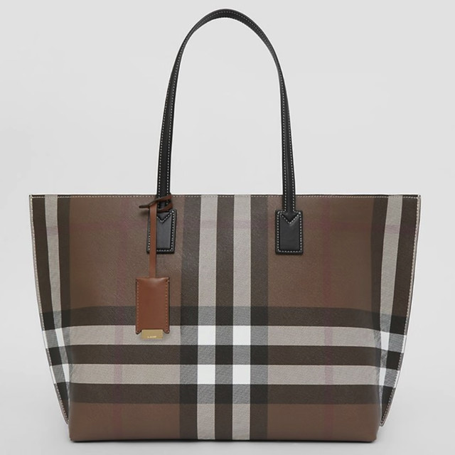 BURBERRY 女包 中号格纹托特手提包 81122311