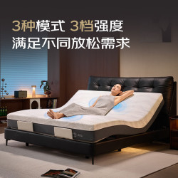 京东京造 EasyZzz电动床双重按摩HIFI音响智能床Max+撑腰床垫套装1.8米×2米