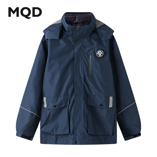 马骑顿 加绒加厚脱卸式外套 藏青1 175