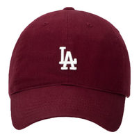 美职棒（MLB）帽子 男帽女帽软顶刺绣棒球帽休闲运动鸭舌帽3ACP66/77 洛杉矶道奇队/酒红色/77 F