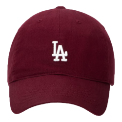 MLB 美职棒（MLB）帽子 男帽女帽软顶刺绣棒球帽休闲运动鸭舌帽3ACP66/77 洛杉矶道奇队/酒红色/77 F