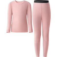 Bananain 蕉内 男女童通用圆领长袖保暖内衣套装 2件套 黑色 110码