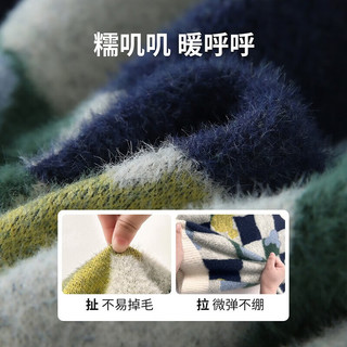 迪士尼童装男童仿水貂绒半高领毛衫儿童时尚洋气毛衣2025秋冬季上衣 浅米几何米奇 【半高领】 140 【身高约135-145cm体重60-70斤】