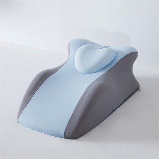 移动端、京东百亿补贴：拉夏贝尔 记忆棉枕头芯 床上趴睡枕护颈椎护腰床头靠垫 蓝色升级款