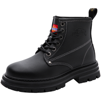 Dickies 【头层牛皮】加绒马丁靴保暖女鞋棉鞋休闲时尚女厚底工装靴短筒靴