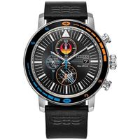 CITIZEN 男士腕表计时夜光日期金属防水皮带钢带商务运动手表