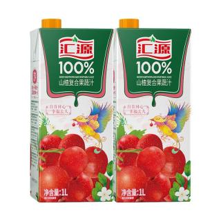 汇源 100%山楂复合果蔬汁1L单盒果汁饮料1000ml*1盒果蔬汁健康饮料