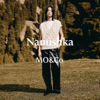 MO&Co.【Nanushka设计师联名】毛衣马甲2025冬复古粗扭绳MBE4SWT001 砂白色 L /170