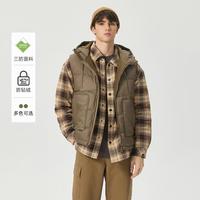 CAT 格形绗线羽绒马甲