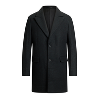 杉杉 修身保暖呢大衣秋冬波点男士中长款外套