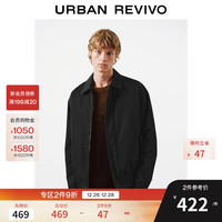 UR UR2025冬季男装气质简约百搭翻领口袋棉服UMM150016 黑色 L