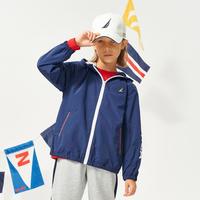 NAUTICA 男童女童连帽外套春秋儿童拉链休闲防风运动上衣