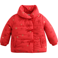 马克珍妮 【加绒保暖】冬女童烫金星星红色拜年服儿童棉服外套宝宝夹棉外套