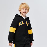 ELLE kids 冬季男童连帽卫衣加厚运动服拉链外套保暖外衣