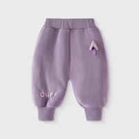 多嘻噜卡 婴幼儿秋季保暖卫裤男女童双面奥利绒长裤秋冬裤裤子