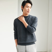 帕罗 秋冬新款山羊绒衫男长袖商务休闲百搭纯色内搭毛衣