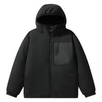 卡尔美 KELME棉服男24年秋冬连帽棉衣运动徒步休闲加厚棉袄拼接外套