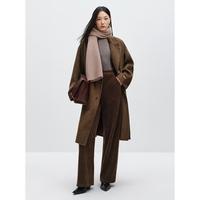 太平鸟 春秋大师甄绒优雅羊驼毛茧型大衣双面呢女毛呢