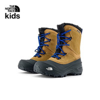 北面 童装儿童棉鞋保暖鞋男女童运动鞋雪地靴秋冬|5LXF 8O2/棕色 加绒 33.5 码鞋长21cm