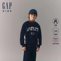 Gap 男童远红外发热仿羊羔绒卫衣593916 海军蓝 150 cm(12-13岁)亚洲尺码