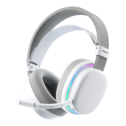 狼蛛 低延 无线游戏耳机 麦克风 USB7.1声卡  银翼白