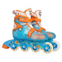 mi goals 米高 轮滑鞋儿童溜冰鞋直排轮可调大小尺码男女童休闲初学推荐MX-Love 蓝色 M (31-34)5-8岁