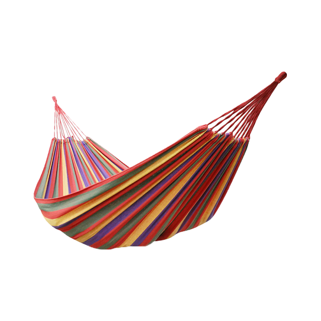 移动端、京东百亿补贴：狼行者 户外野营绑绳帆布加厚防侧翻吊床 室内宿舍单人休闲秋千寝室吊床