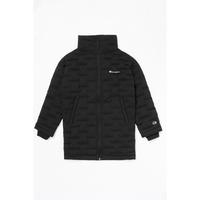 Champion 秋冬百搭保暖中长羽绒服女黑色