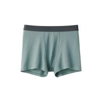 無印良品 MUJI 男式 棉天竺前封口平角内裤 XS 烟熏绿色