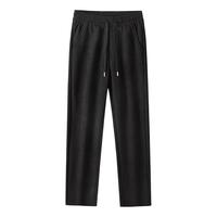 红蜻蜓男士灯芯绒休闲裤秋冬加绒加厚中年保暖长裤爸爸装裤子 1789黑色 195