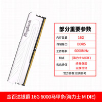 OEMG DDR5 16G 32G 6000/6400马甲套条RGB灯条台式机内存 金百达银爵 16G 6000马甲条(海力 6000MHz