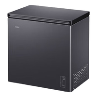 海尔（Haier）风冷无霜系列冰柜132/159/200/300/480L家用商用卧式冷柜冷冻冷藏可转换无需除霜电子控温一级能效 166升 【风冷无霜】-38℃深冷丨 黑金抗菌