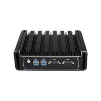 盈驰 微型工业工控电脑小主机双网口双串口嵌入式迷你主机J6412 J1900 j4125四核酷睿i3 i5 i7台式小型工控机