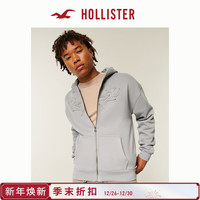 HOLLISTER【美式复古】25秋冬保暖抓绒开衫卫衣男装女装322-5474 灰色